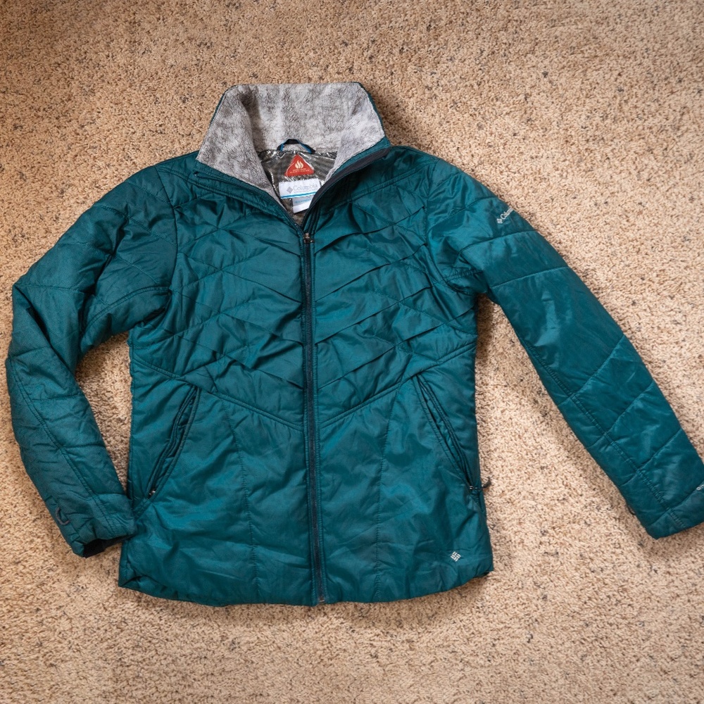 Columbia L Kaleidaslope II Omni Heat Dark Teal